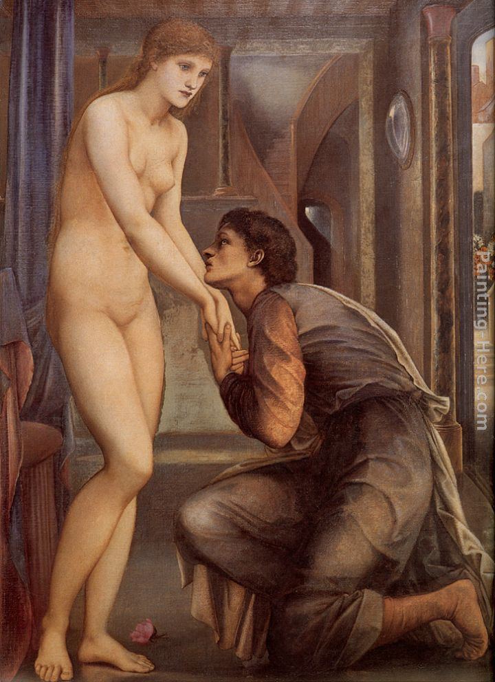 Edward Burne-Jones Pygmalion and the Image IV - The Soul Attains [detail]